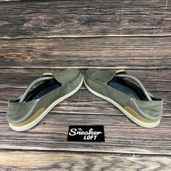 Olukai Nalukai Men's Gray Slip On Loafers - Picture 5 of 8